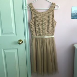Beige tank top dress for girls